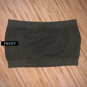 Forever 21 Olive Green Bandeau Top